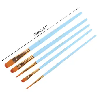 

5/15pcs Art Painting Brush Nylon Hair Variety Style Oil Acrylic Paint Watercolor WXTA