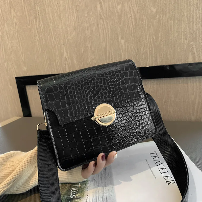 

INS Super Fire Small Bag 2020 Spring New Style Korean-style Crocodile Pattern Fashion Shoulder Bag Large Capacity Shoulder Bag F