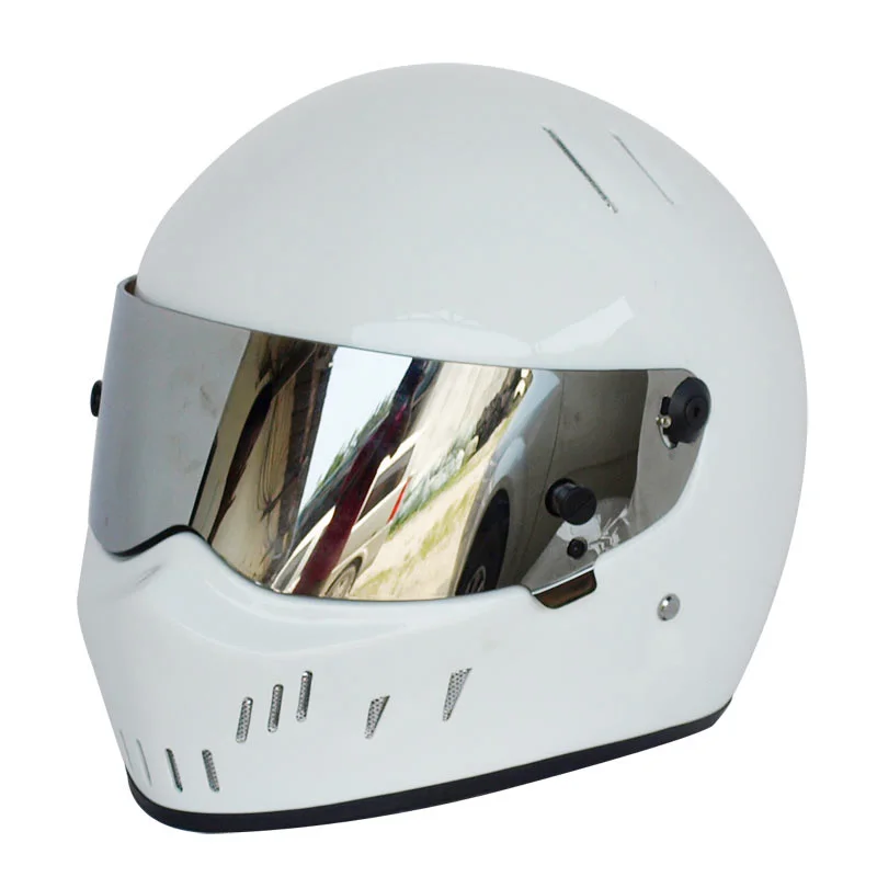 Мотоциклетный гоночный полный шлем CRG ATV-2 мото езда Cascos Мотоцикл MX ATV Dirt Bike Carting автомобиль Косплей гоночный шлем - Цвет: Серебристый