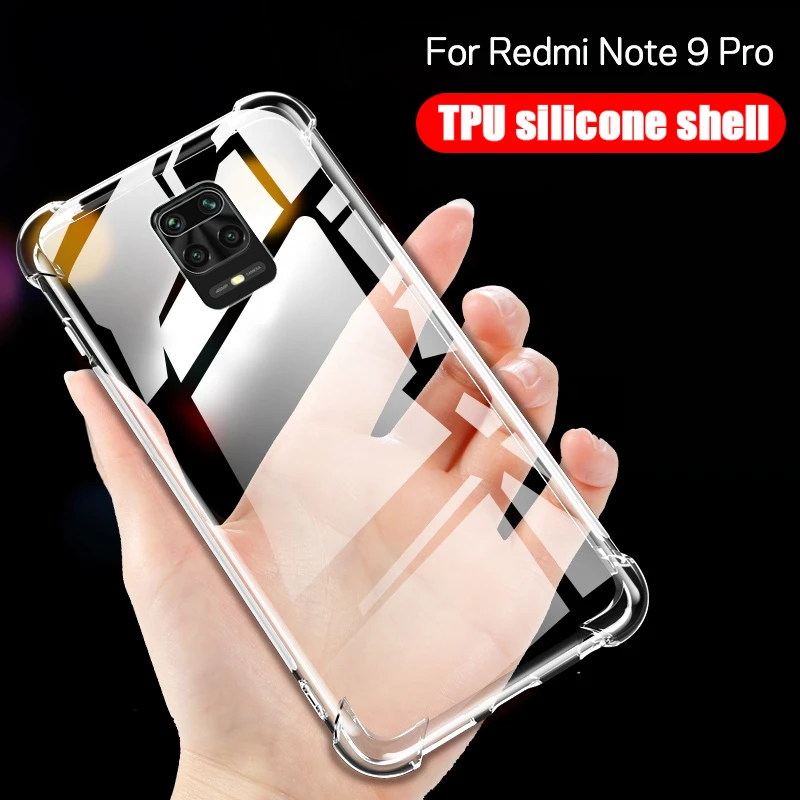 Clear Airbag Shell For Xiaomi Redmi Note 9 Pro Note9 9 S Tpu Silicone Cover For Redmi Red Mi Note 9s 9pro Max 9 Pro Max Case Phone Case Covers Aliexpress