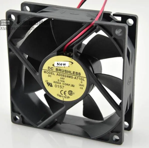 Для ADDA AD0824MS A71GL охлаждающий вентилятор для сервера DC 24V 0.16A 80x80x25 мм 2