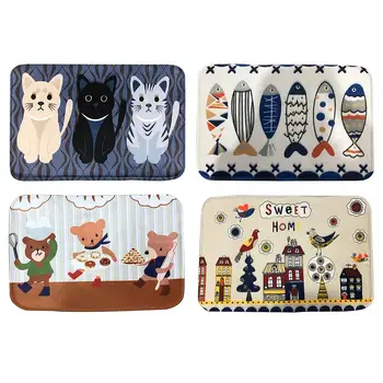 

Non-slip Kitchen Floor Mat Polyester Odorless Non-toxic Wear-resisting Bath Carpet Home Entrance Absorbent Doormat Home Rugs