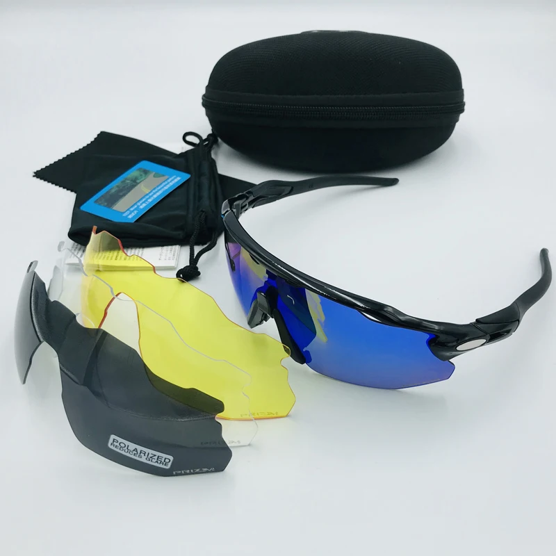 Поляризационные велосипедные очки с 4 линзами для мужчин и женщин,, очки для шоссейного велосипеда, MTB, UV400, спортивные велосипедные очки, очки для бега, верховой езды, солнцезащитные очки