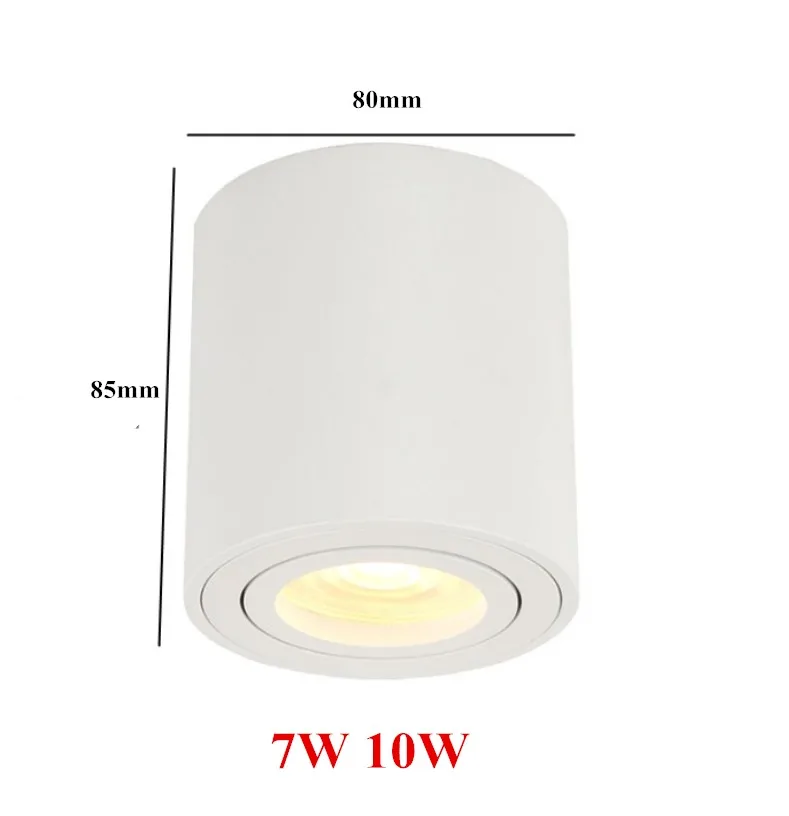 the range ceiling lights 1pcs Square Surface Mounted LED Downlight with Replaceable GU10 LED Bulb  7W 10W  LED Ceiling Spot Light AC85V-265V Indoor vaulted ceiling lighting