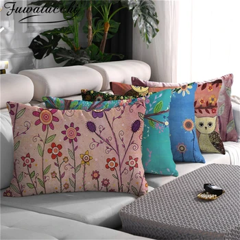 

Fuwatacchi Cushion Cover Tree Flower Print Pillow Cover Pillowcase for Home Sofa Decorative Pillow 30*50cm Funda Cojin