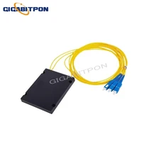 

PLC ABS splitter SC/upc connector connector 0.9mm 1.5m on both sides FBT plc pigtail type FTTH ABS optical PLC splitter