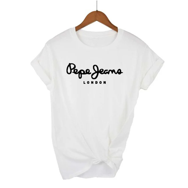 Новейшая футболка Pepe-Jeans с лондонским логотипом летняя женская популярная модель