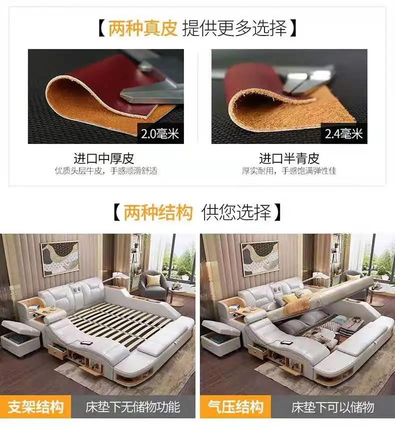 Muebles De Dormitorio ограниченное Новое поступление современный комплект для спальни Moveis Para Quarto мебель Массажная мягкая кровать с сейфом