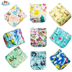 Couches en tissu pour bébé, couche lavable, écologique, réutilisable, de poche, pour bébé de 3 à 15KG, 9 pièces/lot 