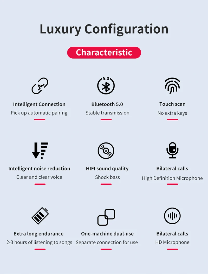 Наушники с шумоподавлением, спортивные TWS, стерео наушники с Bluetooth, 5,0, настоящие беспроводные наушники, IPX5, водонепроницаемые, беспроводные