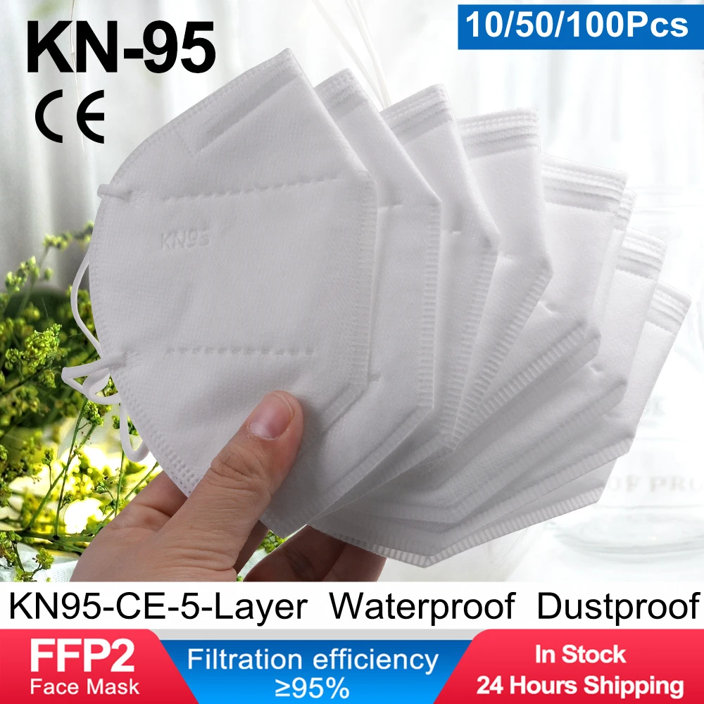 10/50/100PCS FFP2 mask certified disposable adult ffp2reutilizable mascherine KN95 Mascarillas Face Mouth Protective Masks | Красота и