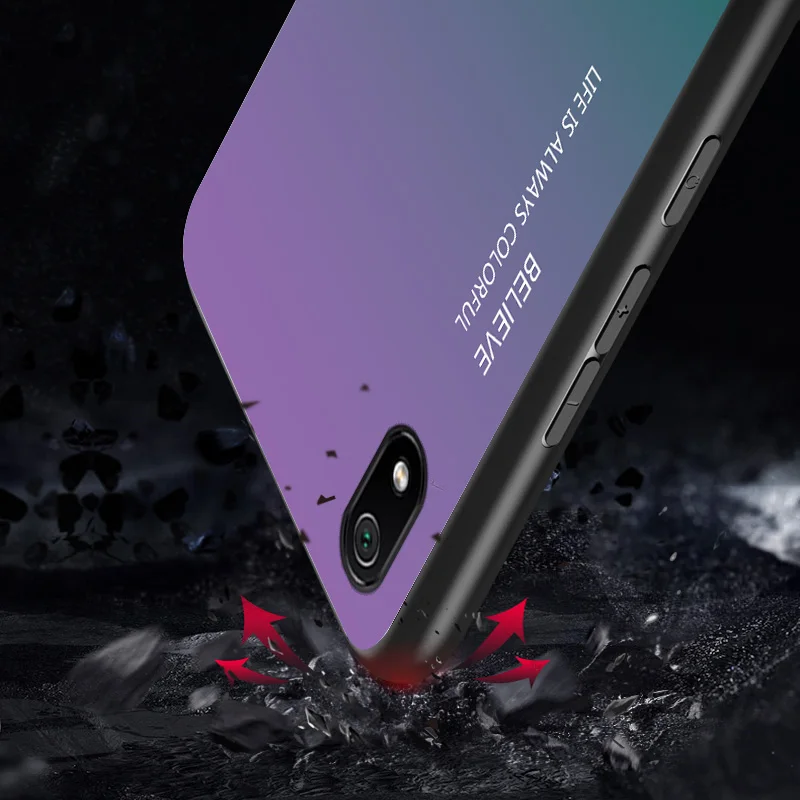 Стеклянный градиентный чехол для huawei Y9 P Smart P30 Pro P20 P10 mate 20 Lite чехол на Honor 8C 8X Max 7A 7C 10 Play Nova 3i чехол