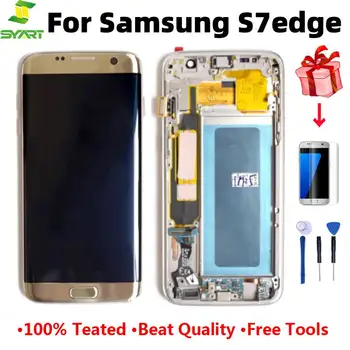 

For Samsung Galaxy S7 Edge Screen Super AMOLED 5.5" S7Edge G935 G935F SM-G935F LCD Display Touch Digitizer Assembly With Frame