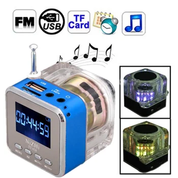 

New Blue TT028 Mini Portable Speaker MP3 Music Player HOT Sell USB Disk FM Radio Micro SD/TF Micro SD card speaker Fm Radio LCD