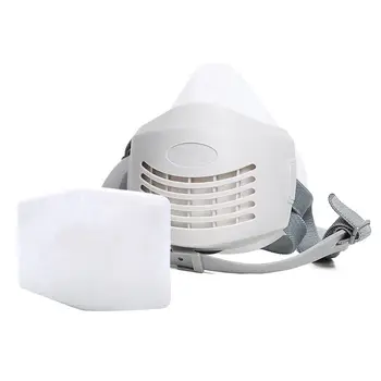 

Soft Silicone Breathable Respirator Anti-dust PM2.5 Mask Industrial Protective Face Mouth Cover Replaceable Cotton Filter