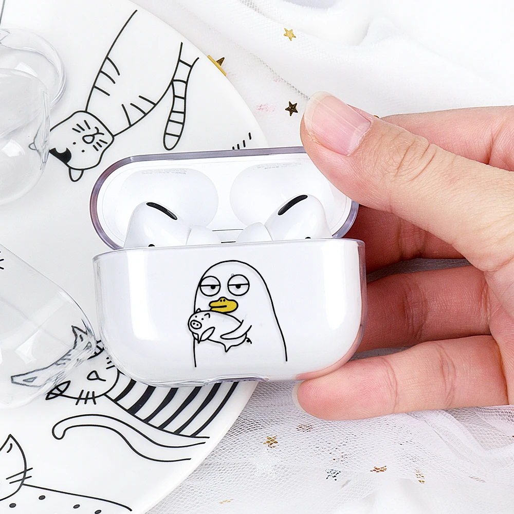 Забавный милый чехол для наушников с рисунком из мультфильма Airpods Pro беспроводные