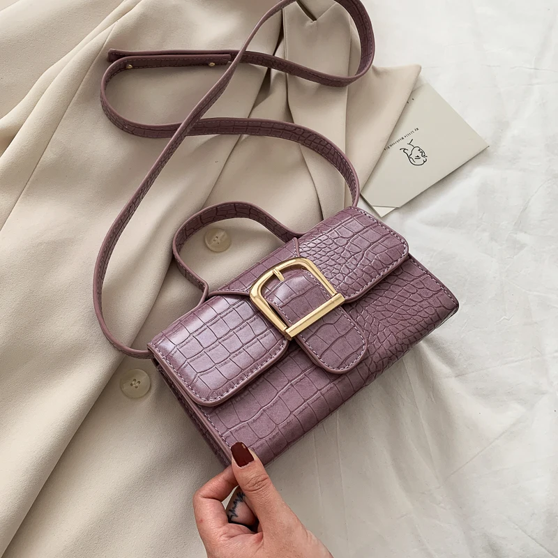 

Small Crocodile pattern PU Leather Crossbody Bags For Women 2020 Shoulder Handbags Female Totes Lady Fashion Cross Body Bag