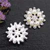 10pcs Faux Pearl Flower Buttons Embellishments for Craft Shank Clear Rhinestone Buttons Sewing Craft Scrapbooking Supplies ► Photo 3/6