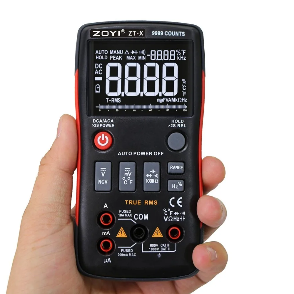 

ZT Digital Icd Multimeter True RMS Auto Range Mastech Test Diode Multimeter ac dc multimetro 409 sanwa probe test lead Dropship