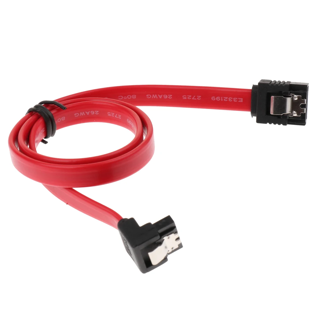 Premium SATA Cable III 6Gbps HDD SDD Data Cable with Locking Latch 20Inch Red