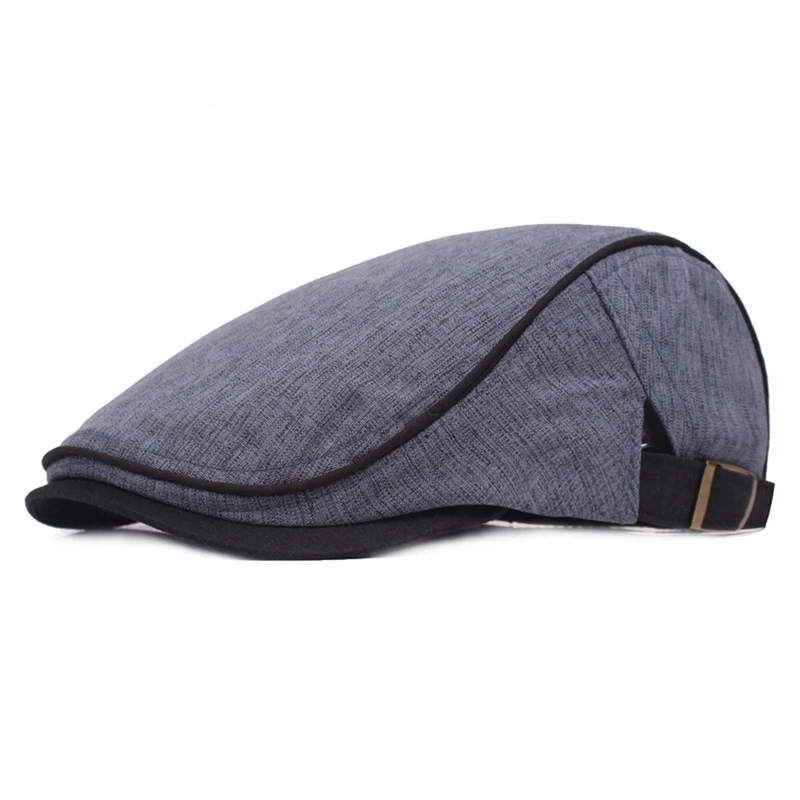 BL Хлопковый и льняной Конопляный берет для мужчин Gorras Planas, кепка Boinas Masculinas, плоская кепка s, мужские шапки - Цвет: BL