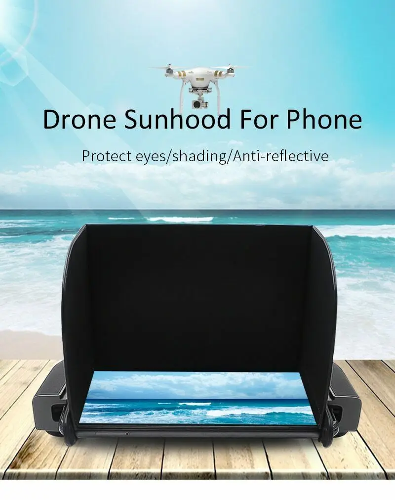 Best WAS STARTRC Remote Control Sunshade / 4.7-5.5 inch Sun hood For Mavic Mini For DJI Drone Controller For FIMI X8 SE Drone Accessories 