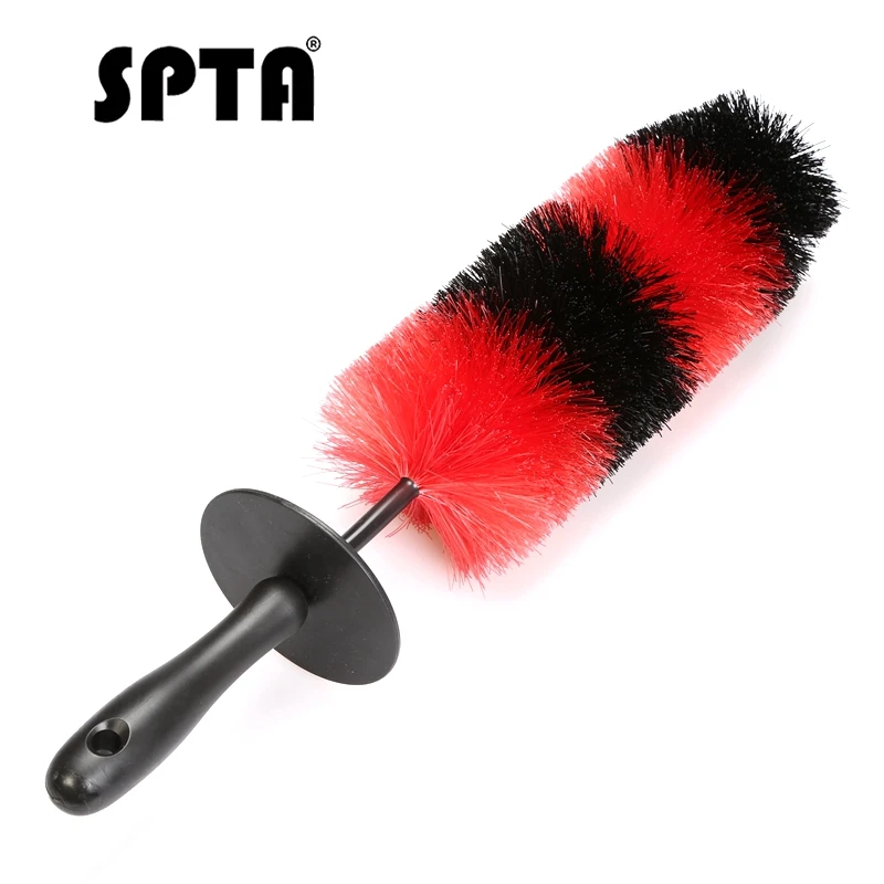 SPTA 1" щетка колеса гибкий обод очиститель в форме ракеты красный и черный товары для чистки автомобилей Инструменты для мытья Авто колеса