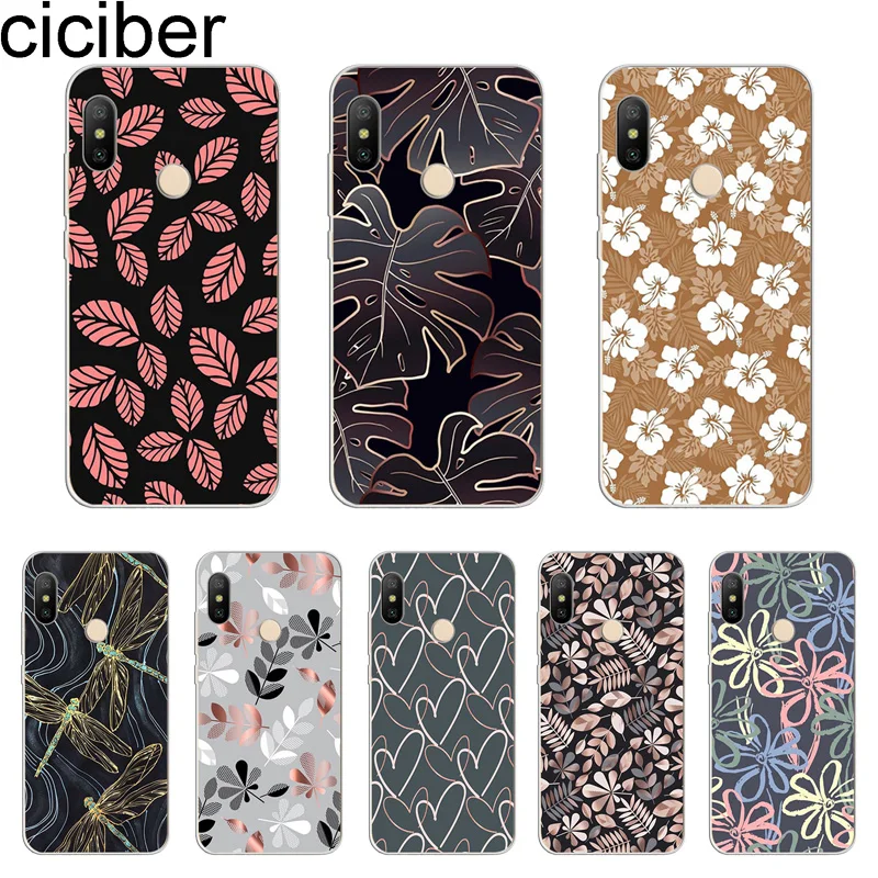 ciciber Cover For Xiaomi Redmi 6 5 4 3 A X S Plus Pro S2 Phone Case Note 7 Soft TPU Tree Leaves Coque |