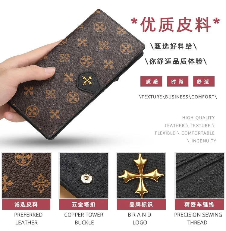 Кожаный Длинный кошелек, Женский кошелек monederos para mujer cartera mujer, кошелек carteira feminina card, роскошный брендовый дизайнерский кошелек