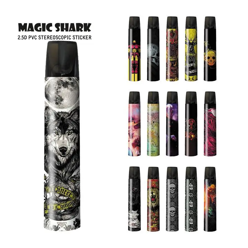 Magic Shark Skull Reindeer Wolf Lion Vape Kit Pod Sticker Film Case Cover for Relx | Мобильные телефоны и аксессуары
