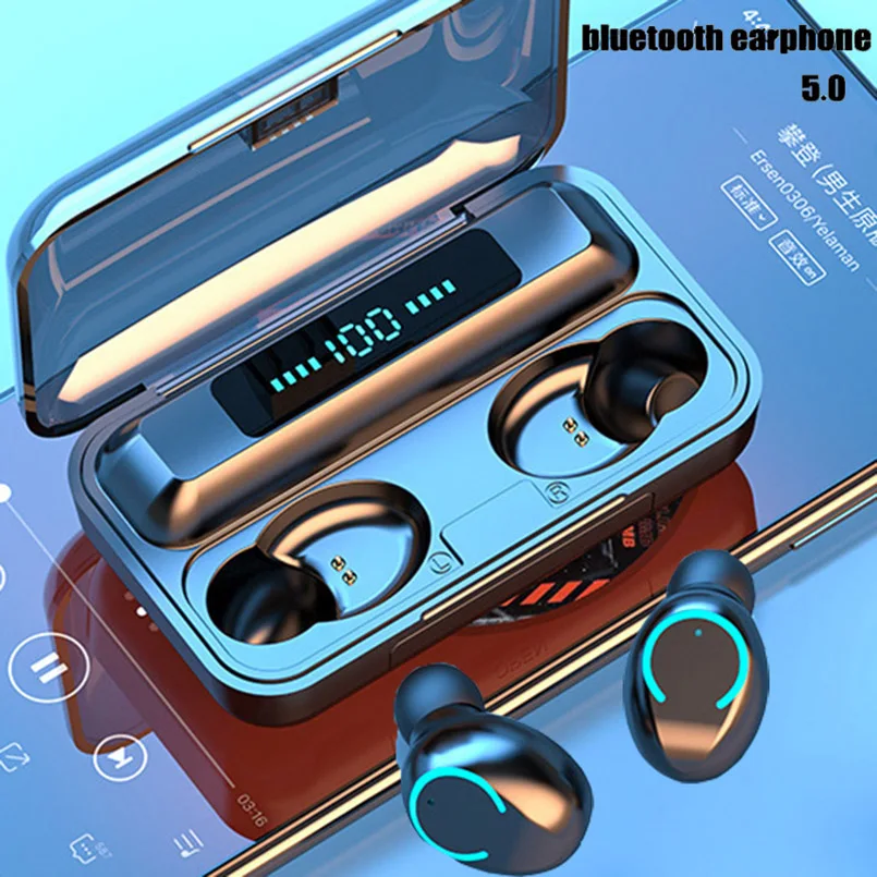 Миниатюрные Bluetooth наушники 5 0 Спортивные Беспроводные для бега