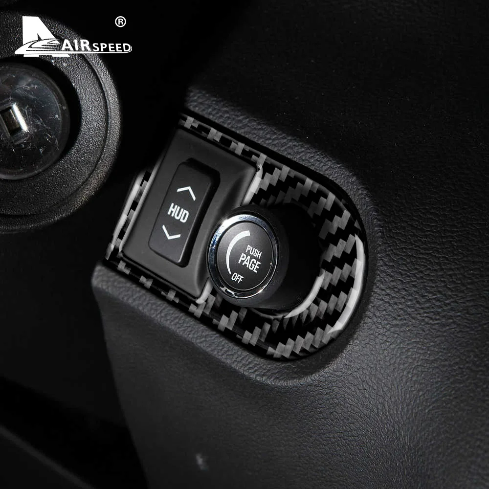 Fibra di carbonio ad aria compressa per Chevrolet Camaro 2010 2011 2012 2013 2014 2015 accessori rivestimento interno Car HUD Panel Cover Sticker - immagine 3