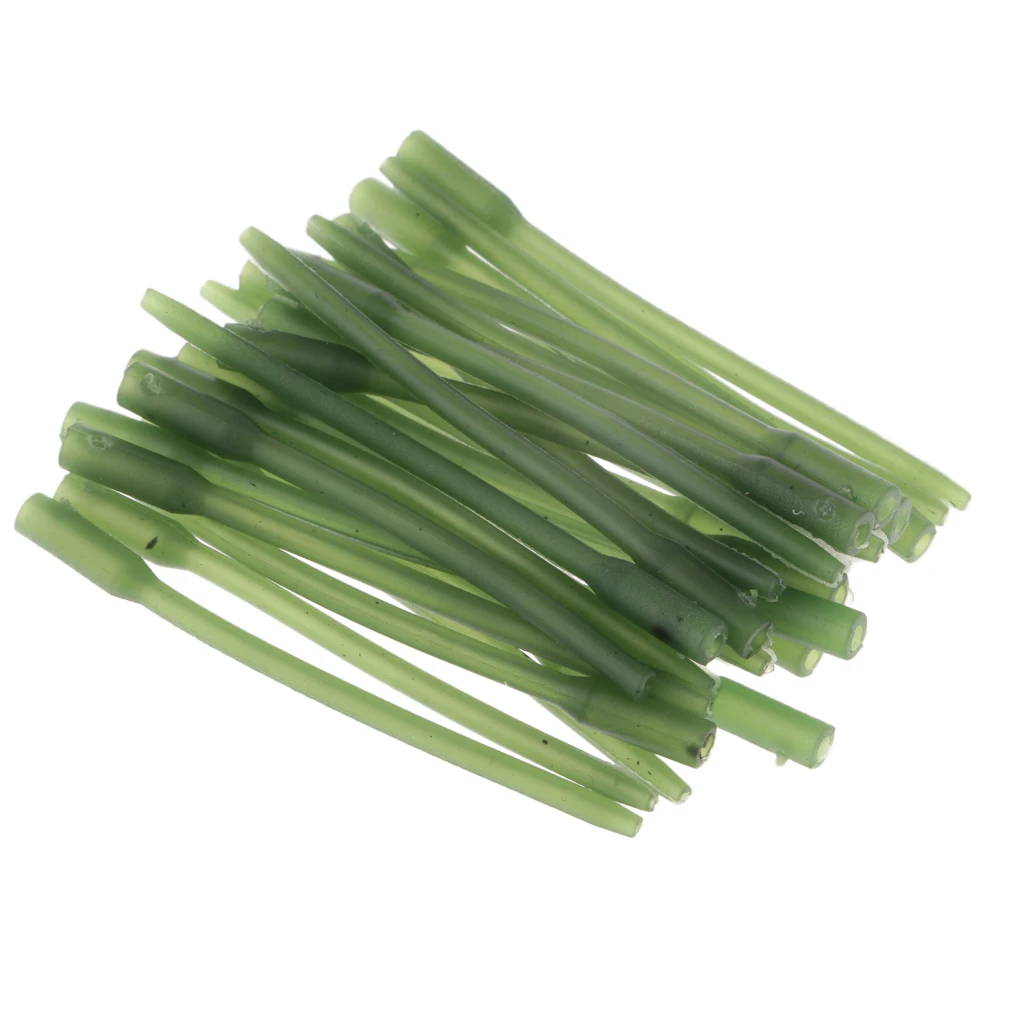 30pcs 2'' Carp Fishing Rigging Sleeves Anti-tangle Sleeves Connect Hook Sleeves Rig Accessories Carp Fishing Terminal Tackles