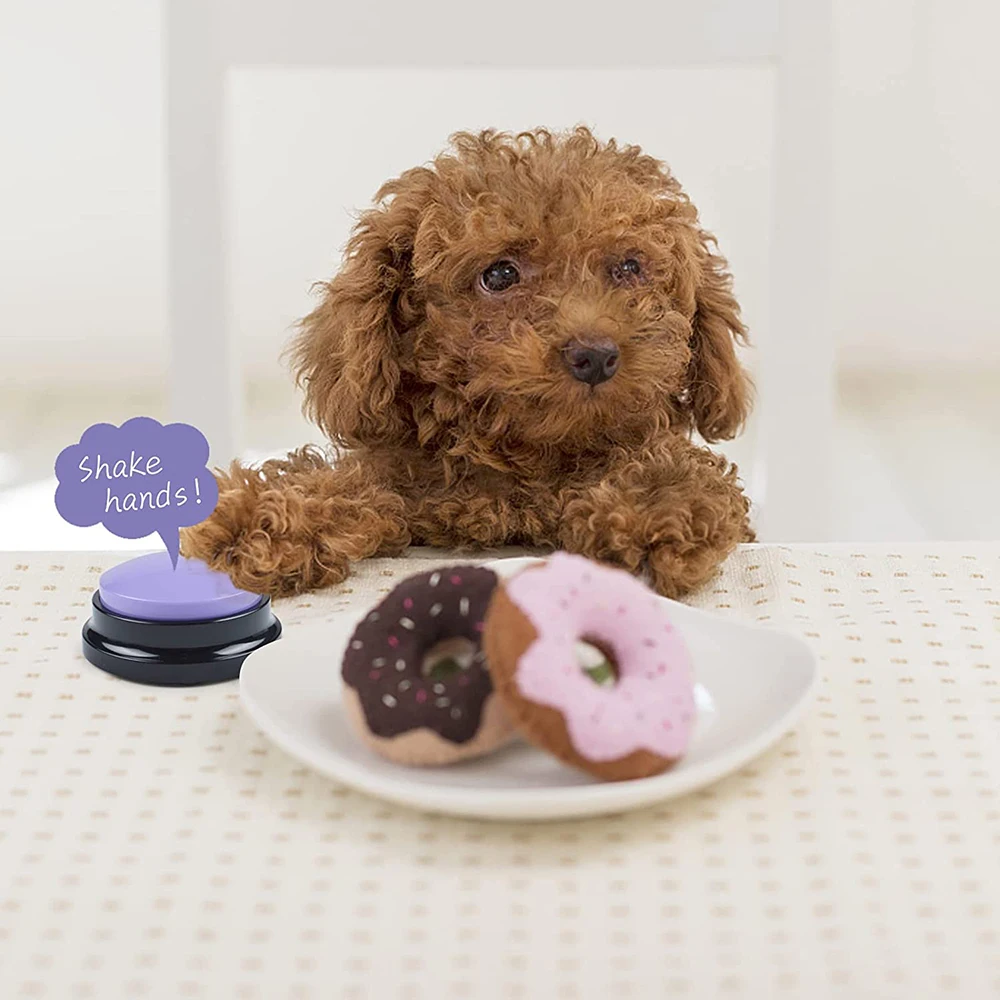 Recordable Buttons for Dog, Dog Buttons Recordable Button, Easy Button Record & Playback Any 30s Message Answer Buzzer