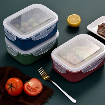 

Portable 304 Stainless Steel Lunch Box Microwave Heating Food Storage Container Office Worker Bento Box with Spoon