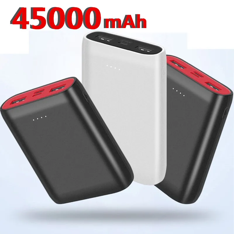 Внешний аккумулятор 45000 мАч внешний USB светодиодный портативный мобильный
