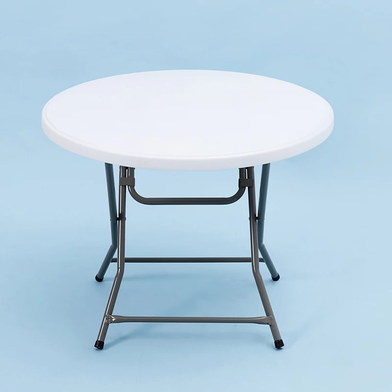Foldable Small Round Table Simple Folding Dining Table Round Outdoor