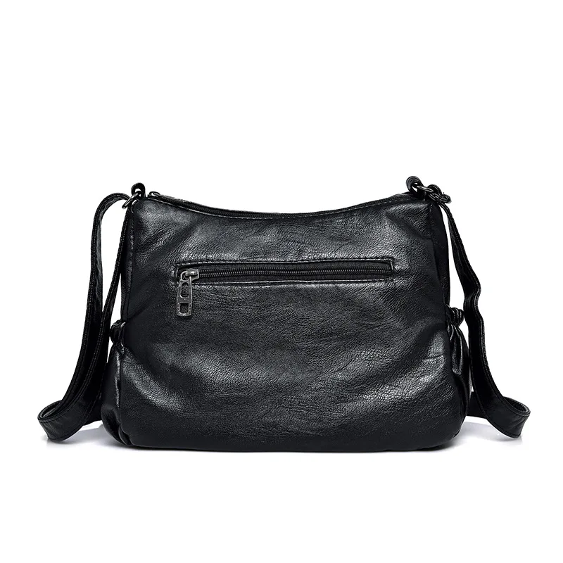 

WOMEN'S Shoulder Bag 2019 New Style Fashion Washed Leather Crossbody Bag Trend Versatile Simple Casual guang jie bao