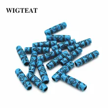 Дредлоки волосы на кольцевом креплении Бисер для плетения винтажные синие волосы оплетка dread дредлок бусины манжеты зажимы Приблизительно 4 мм отверстие DIY украшения