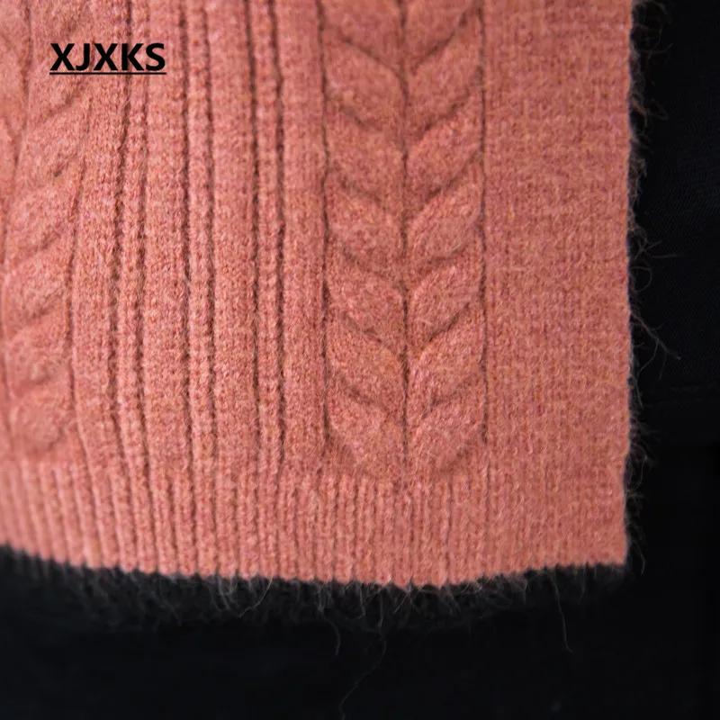 XJXKS Женский кашемировый кардиган свитер Осень Зима Новая мода v-образным вырезом трикотажные короткие женские Свитера и кардиганы