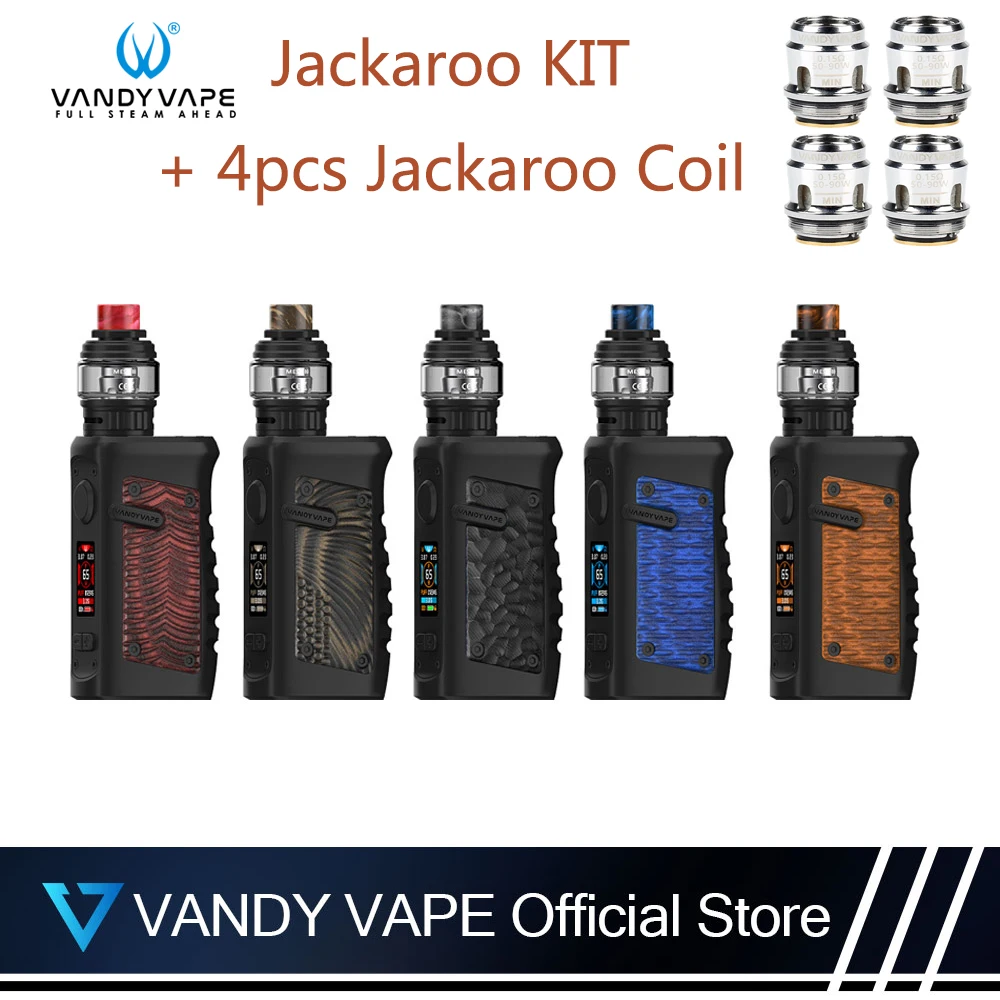 Original 100w Vandy vape JACKAROO KIT with 4pcs Coils SUBTANK System