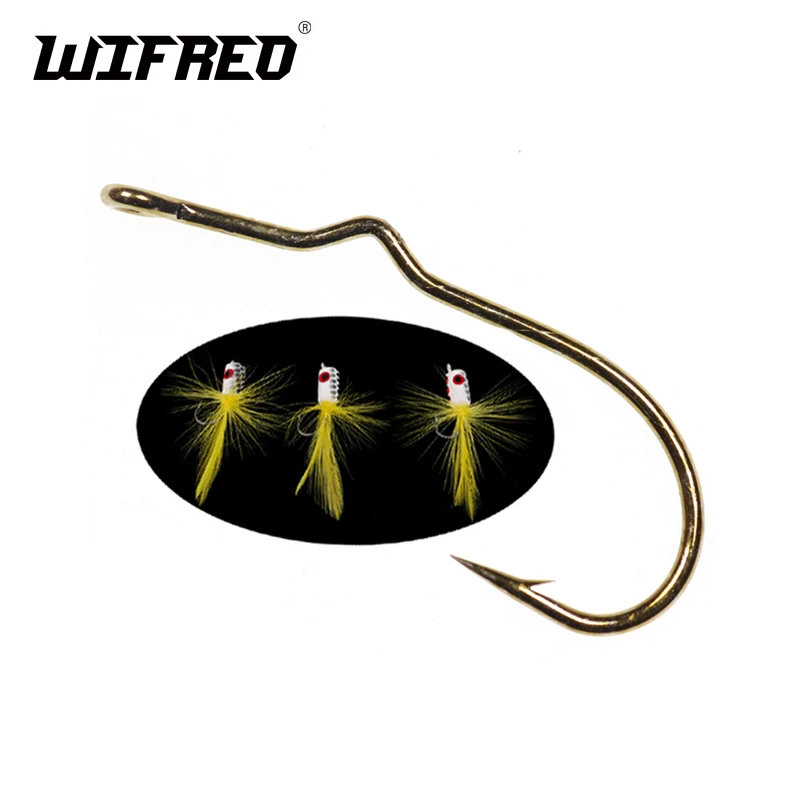 Wholesale 1000PCS Fly Tying Kink Shank Popper Hooks Heavy Wire 4X Long Straight Ring Eyes Sea