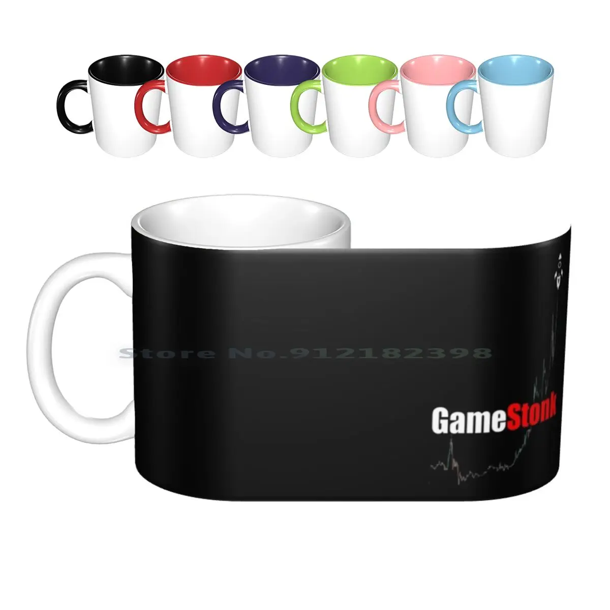 Gamestonk Epica Gamestop Grafico Tazze In Ceramica Tazze Da Caffè Tazza Da Tè Al Latte Gamestop Gme Wallstreetpon Stonks Azioni Wsb Mercato Azionario