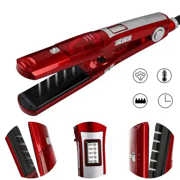 

Professional Straightening Irons Ceramic Fast Heat Dry Wet Dual Use Electric Steam Hair Bangs Curler Straightener Hair Styling