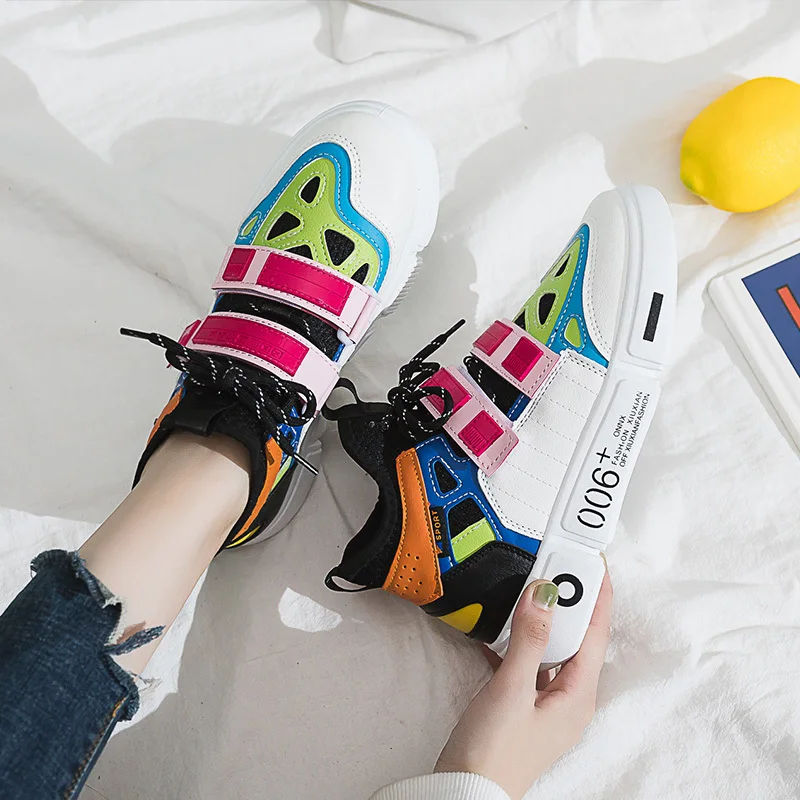 Bjakin Women Platform Orange Running Shoes Colorful Classic Sneakers