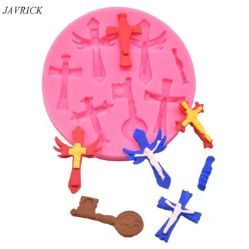 

Cross Shape Keychain Silicone Mold Cross Pendant Fondant Mold Pudding Craft Tool
