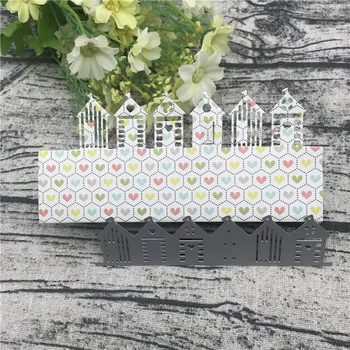 

House building Metal Cutting Dies Stencils For DIY Scrapbooking Decorative Embossing Handcraft Die Cutting Template
