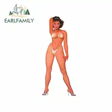 EARLFAMILY 13cm x 8.5cm Sexy Woman Anime Funny Car Stickers Bumper Trunk Truck Graphics RV VAN 3D DIY Fine Decal JDM Vinyl Wrap
