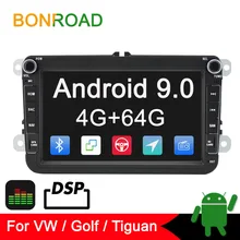 Bonroad " 2 Din Android 9,0 автомобильный мультимедийный плеер для VW для Golf Passat Tiguan Touran Polo с Радио RDS Bluetooth gps PX30