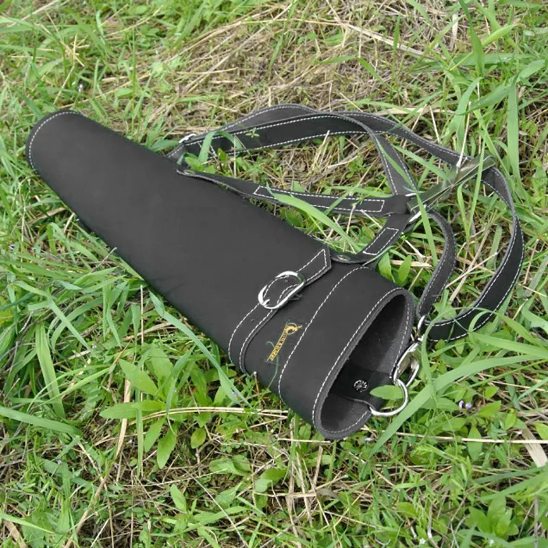 Shoulder-Back Design Leather Quiver Can Hold 30 Pcs Arrows